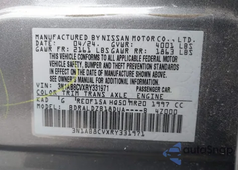 2024 Nissan Sentra Sv Xtronic Cvt z USA, uszkodzony, nr VIN 3N1AB8CVXRY331971
